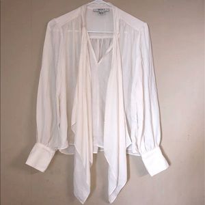 Forever 21 White Long Sleeve Blouse